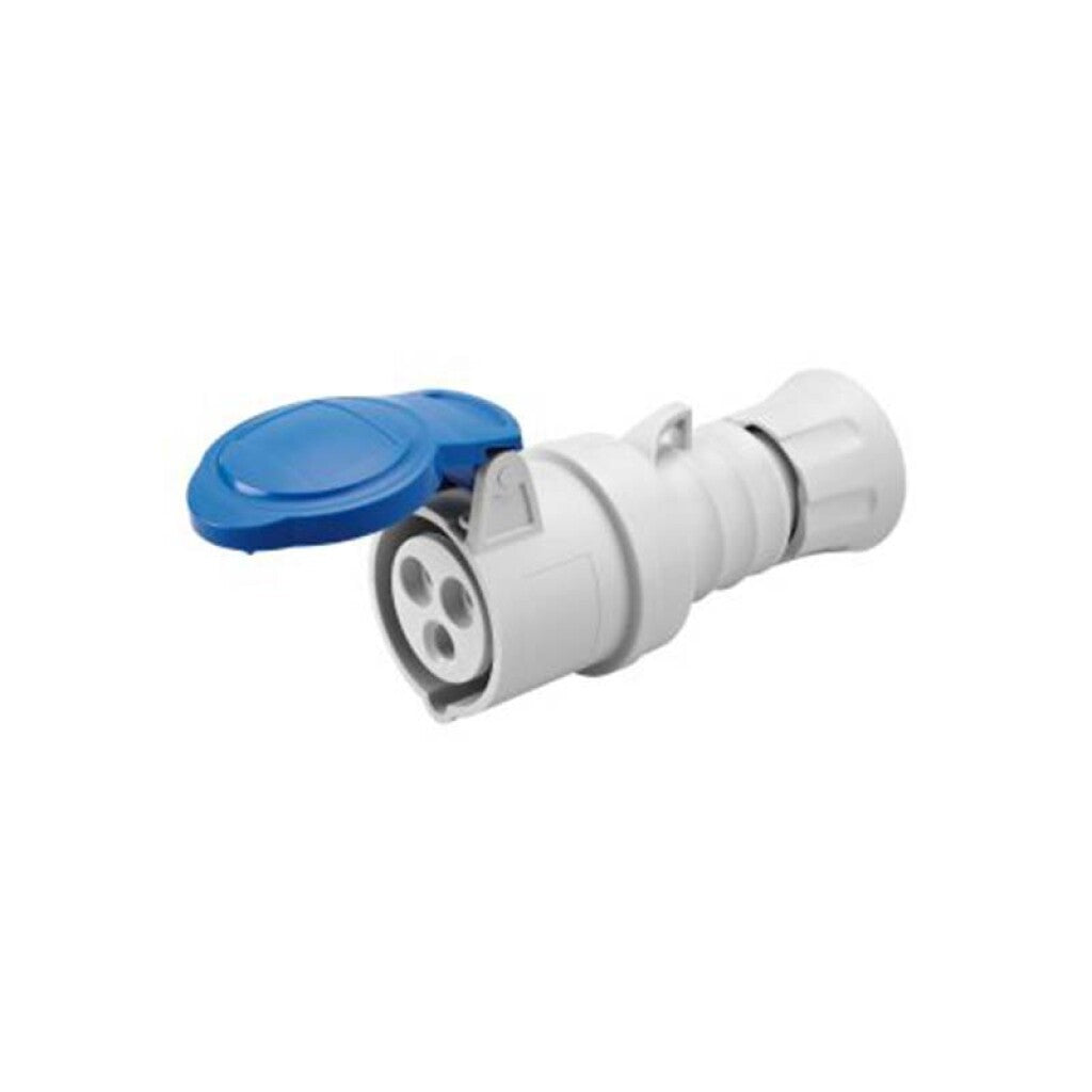 Ficha prolongación industrial 2P+T 32A 6HS 220V az - GG2015FH