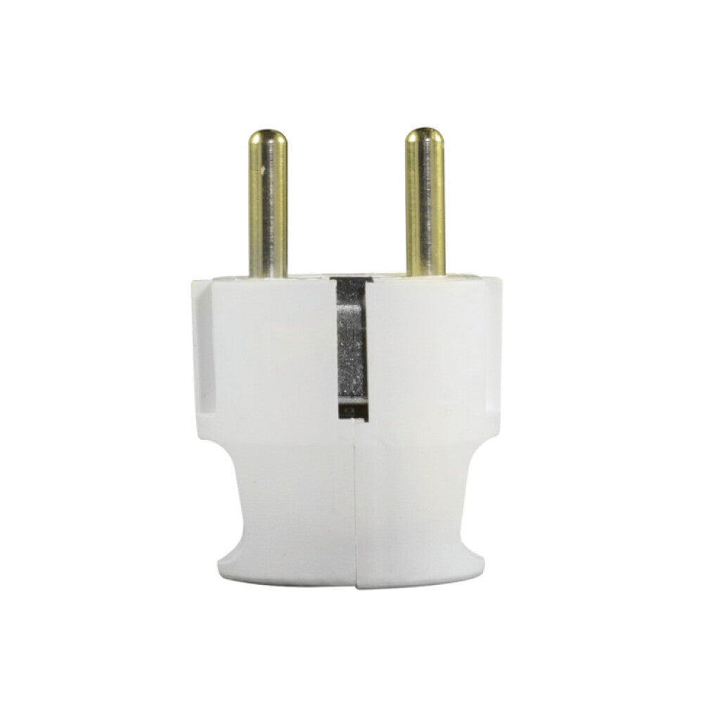 Ficha schuko 16A, blanca - Electraline - M31146