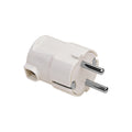 Ficha schuko tierra lateral 16A cable a 90° blanca - C84620