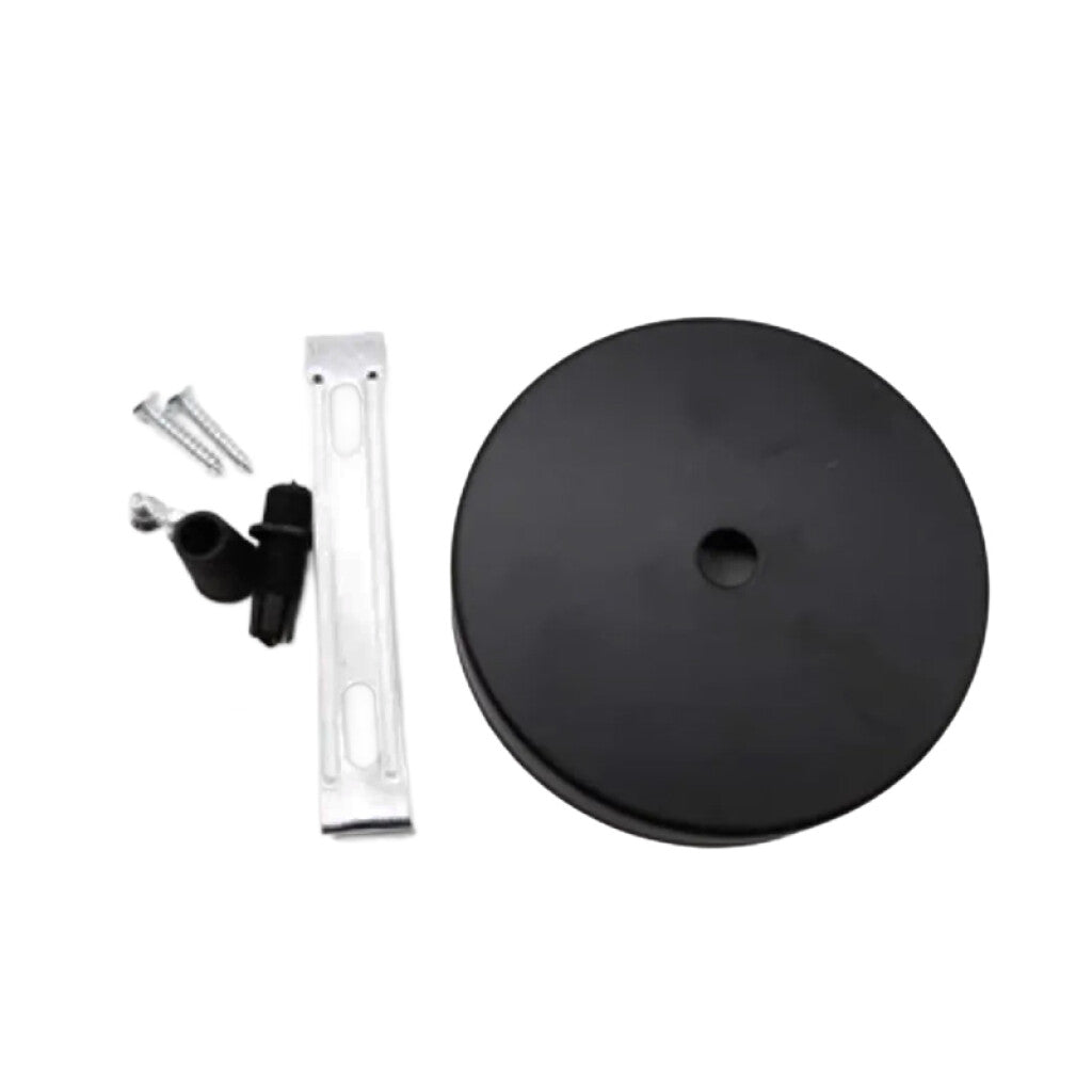 Floron metalico plano negro Ø120mm - IX9588
