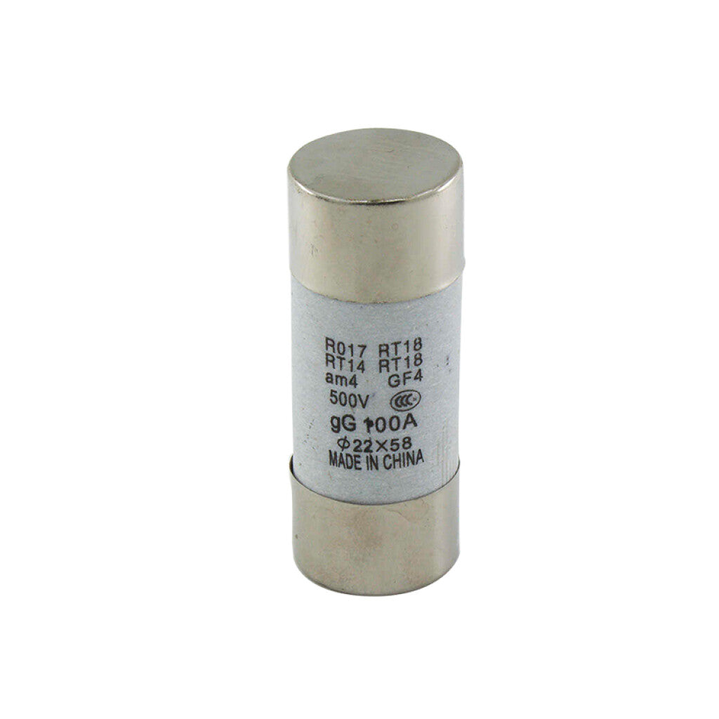 Fusible cilíndrico cerámico 40A 500V 22x58mm 100kA - FY0196