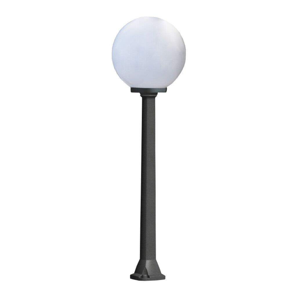 Globo Ø250 c/columna negro opal IP55 E27 incl. - FL0704