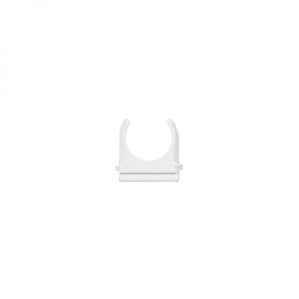 Grampa clip blanca para caño de Ø25mm - C33425