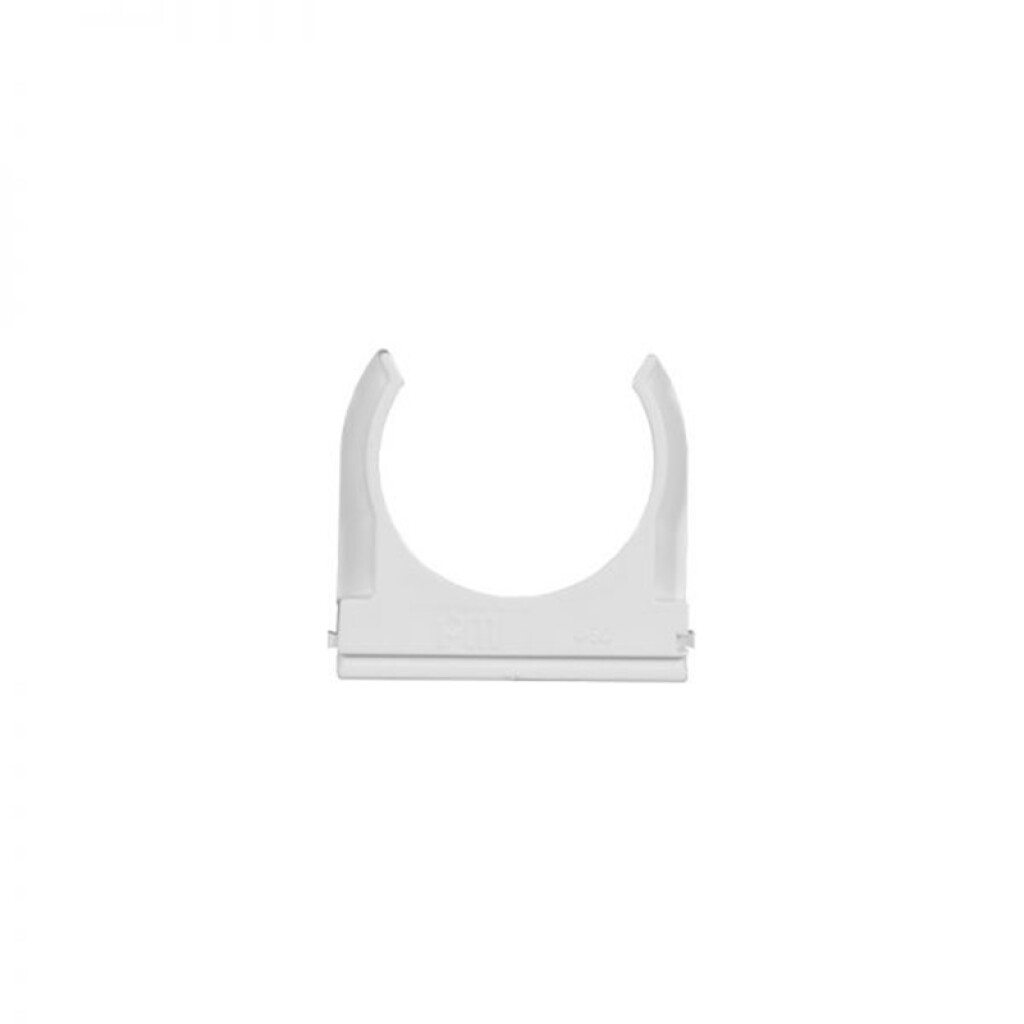 Grampa clip blanca para caño de Ø50mm - C33450