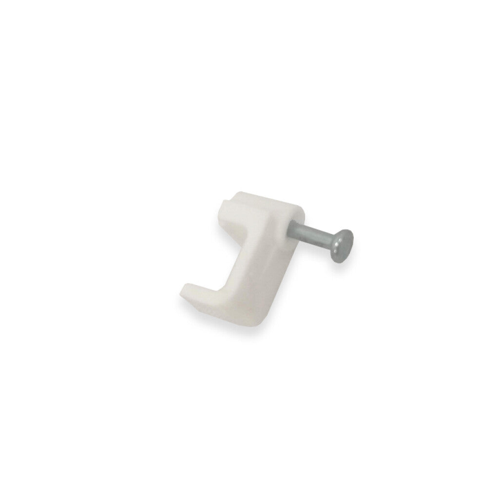Grampa plástica rectangular 5x3mm 100 uds blanco - WI3105