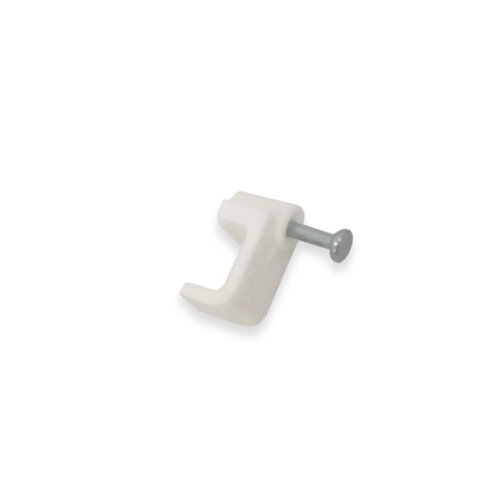 Grampa plástica rectangular 8x5mm 100 uds blanco - WI3108