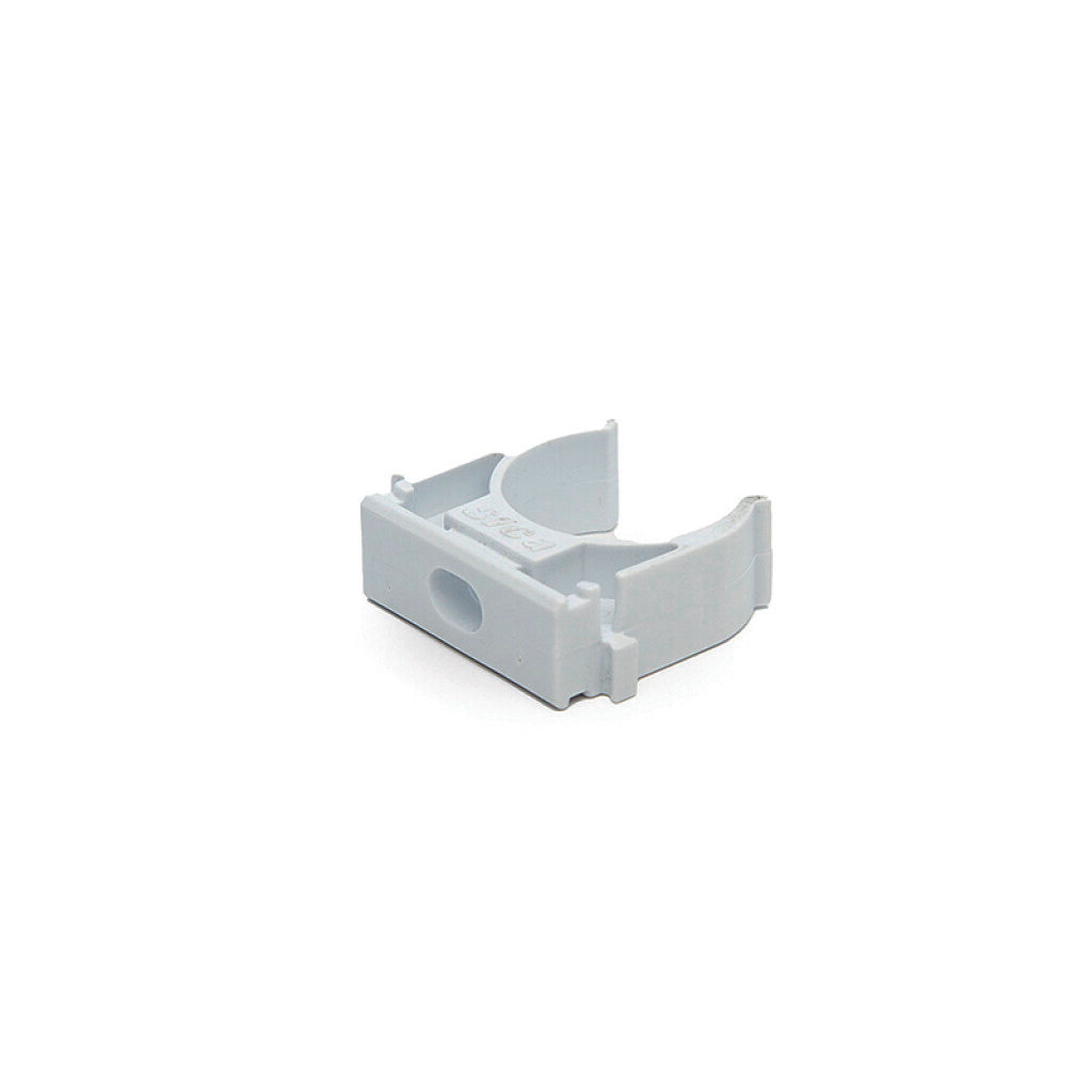 Grampa PVC blanca fija para caños ø20 - 22mm Sica - SK3560