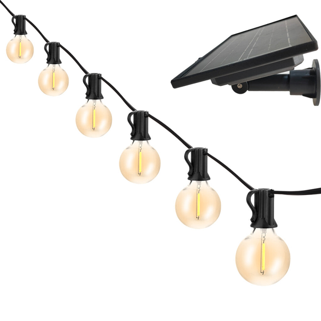 Guirnalda solar LED exterior de 4,6m 8x0,5W cálida - IX3092