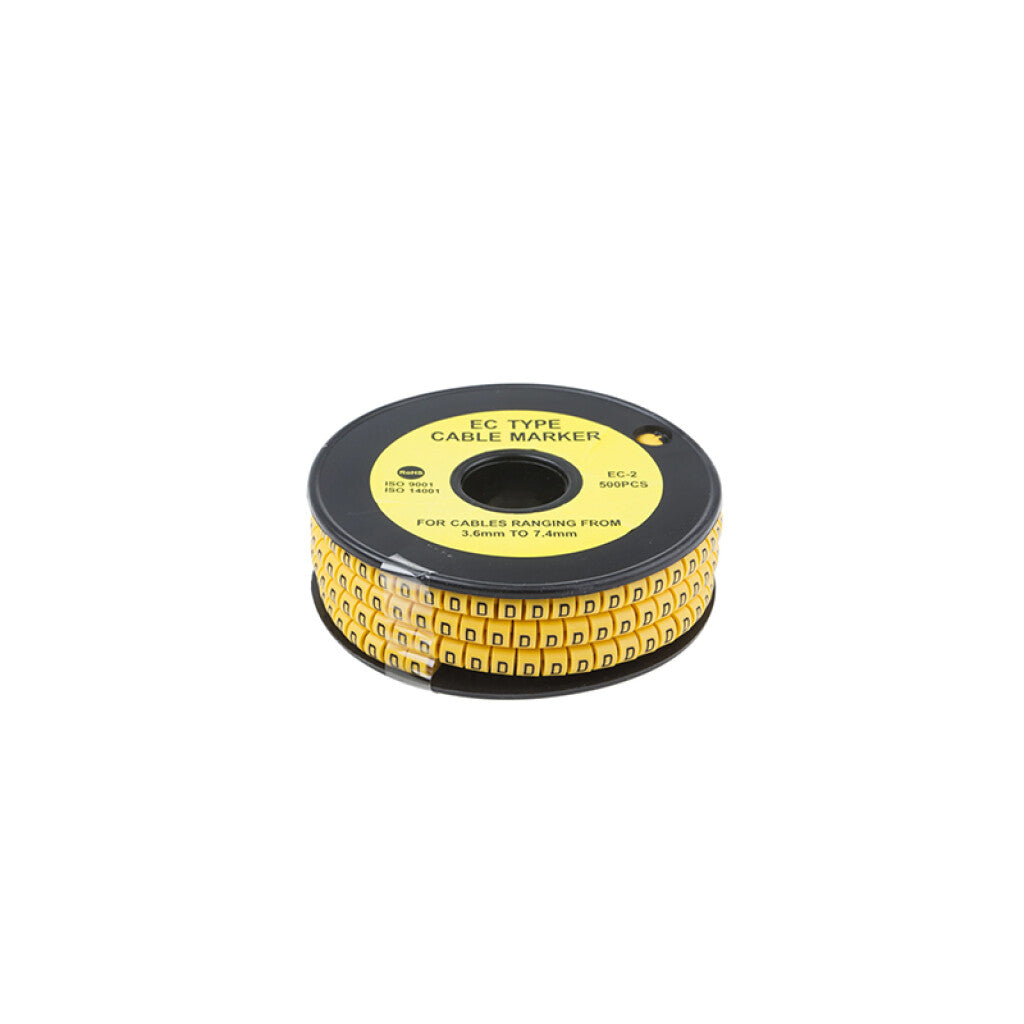 Identificador p/cables de 0,75 a 1,5mm2, letra "D" - WI4433