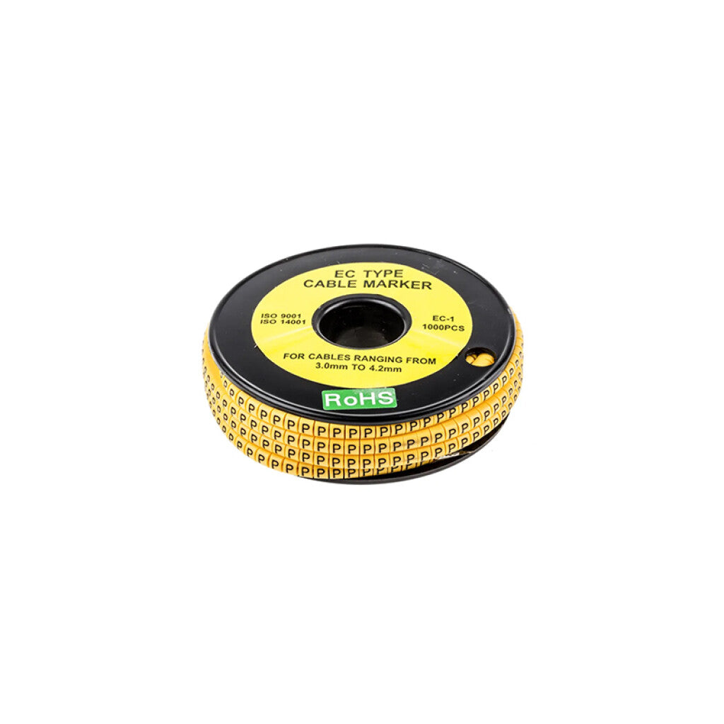Identificador p/cables de 0,75 a 1,5mm2, letra "P" - WI4445