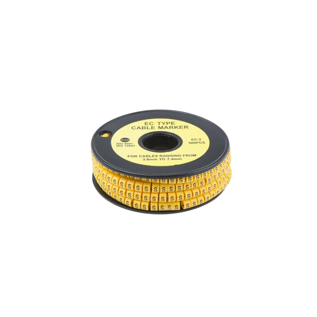 Identificador p/cables de 0,75 a 1,5mm2, letra "S" - WI4448