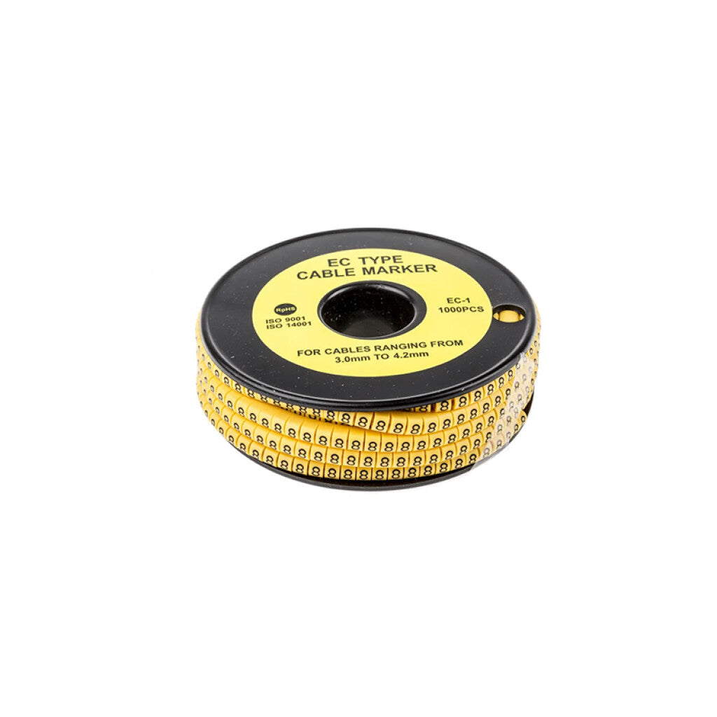 Identificador p/cables de 0,75 a 1,5mm2 número "8" - WI4408