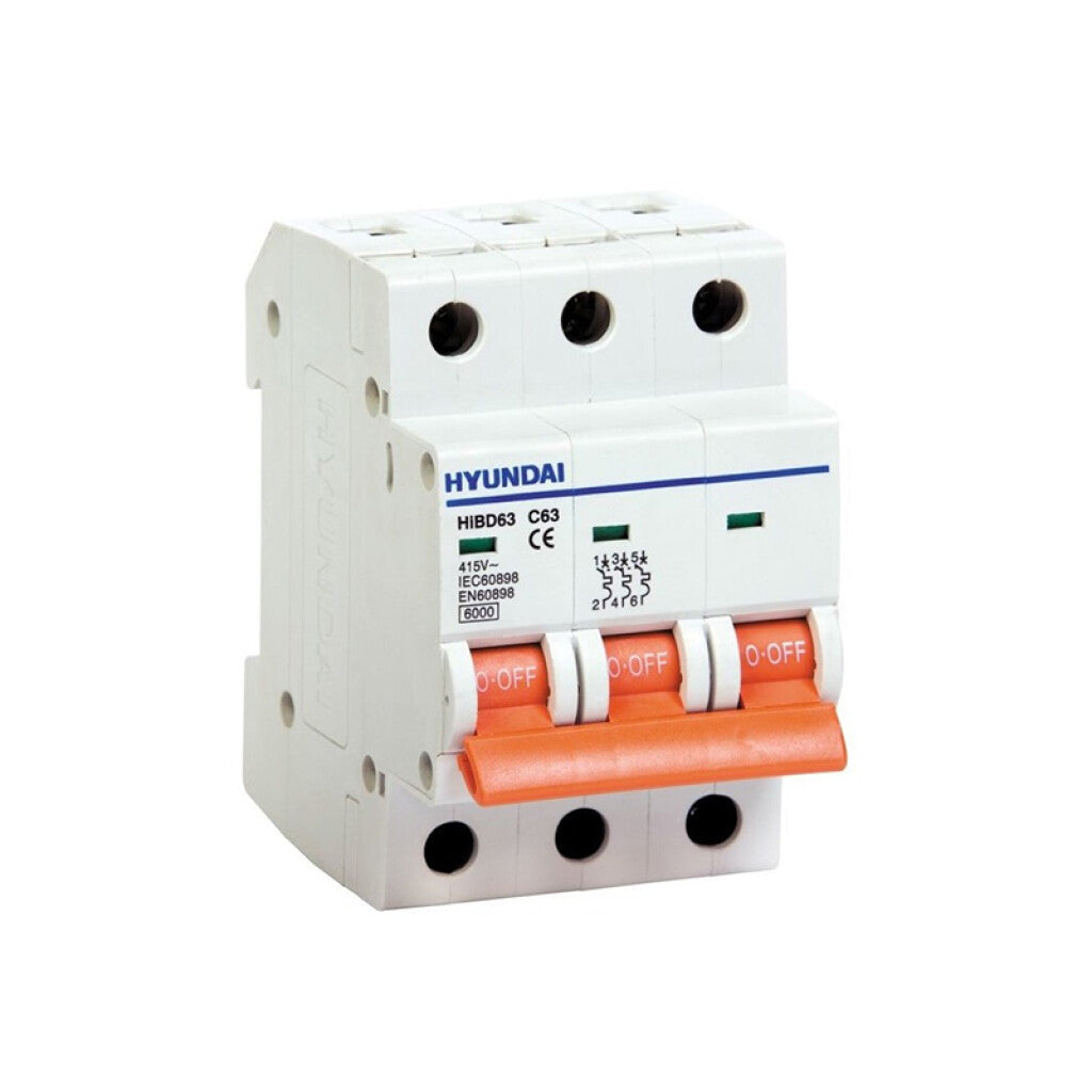 Interruptor termomagnético din 3P 20A 4,5kA - HY1320