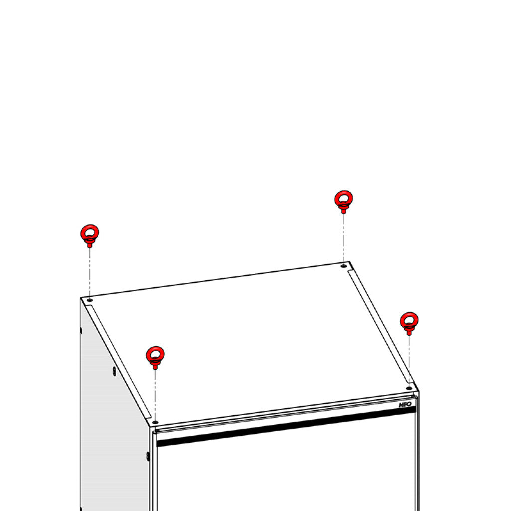 Kit de 4 cáncamos de izaje M12 - TKP1000