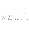 Kit de suspensión para panel RC048B, aluminio - PH9896