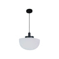 Lámpara colg. metal negro y vidrio opal E27 Ø350mm - IX9568