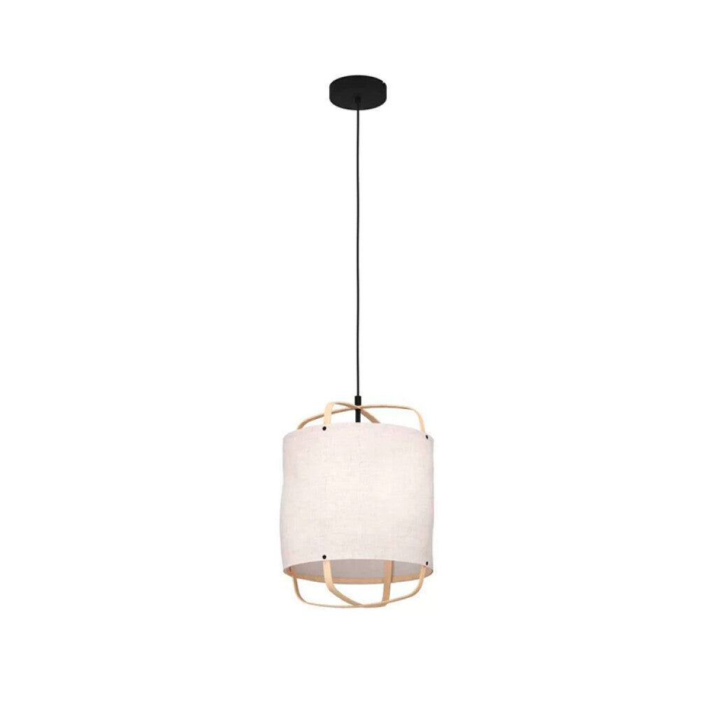 Lámpara colgante acero c/ pant. tela Ø330 SURFLEET - EG0880