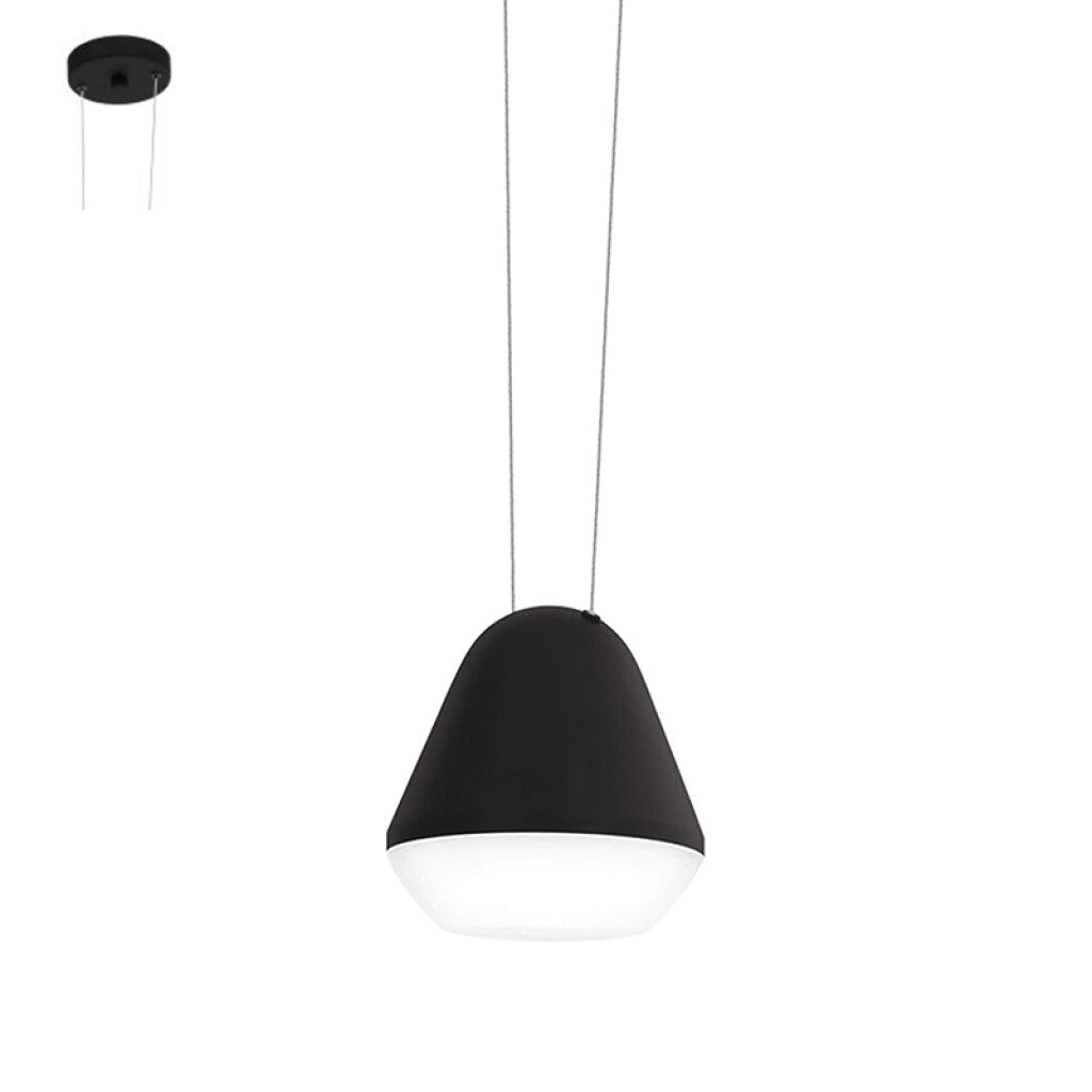 Lámpara colgante acero negra LED incl. PALBIETA - EG3352