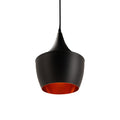 Lámpara colgante campana de aluminio negro Ø24cm - IX9156