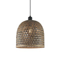 Lámpara colgante campana de bambú E27 Ø350x350mm - IX9514