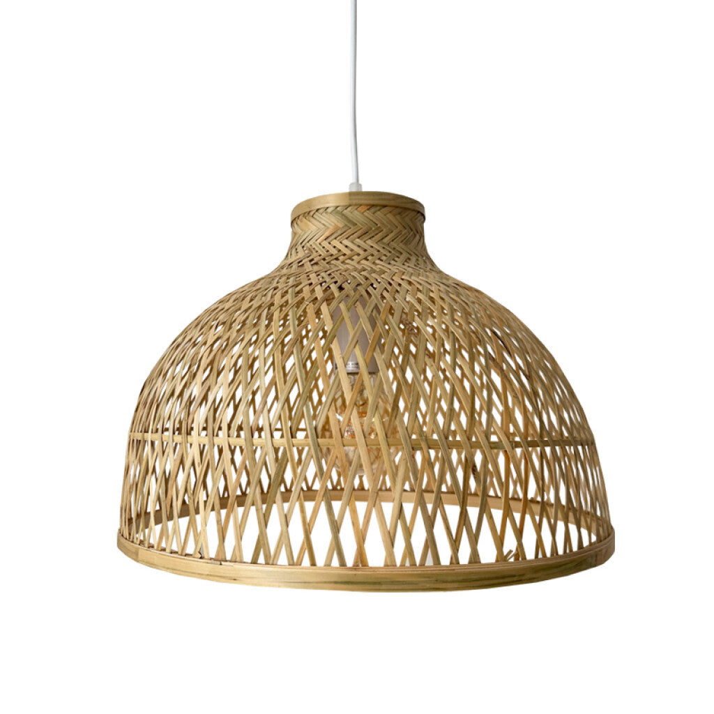 Lámpara colgante campana de bambú E27 Ø400mm - IX9176