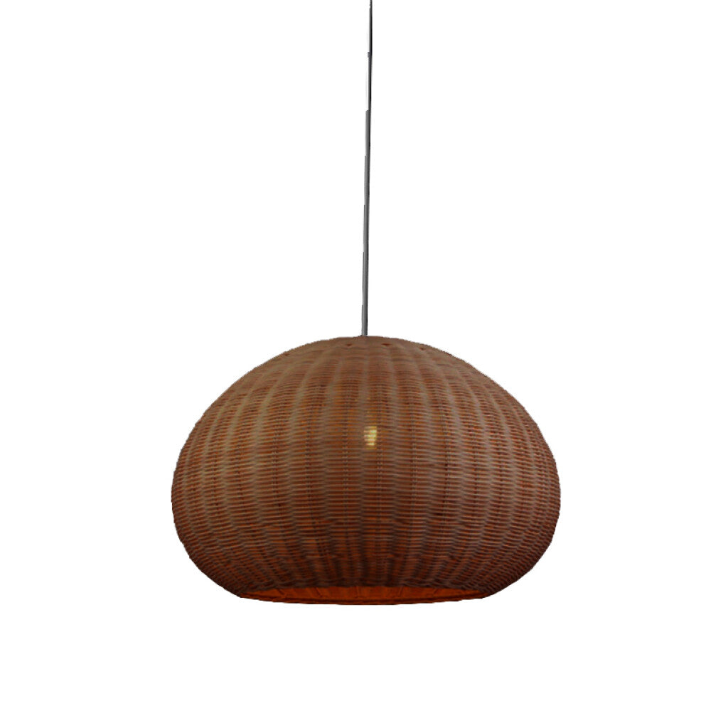 Lámpara colgante campana de bambú E27 Ø600x380mm - IX9516