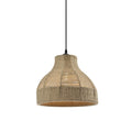 Lámpara colgante campana de cáñamo y metal Ø37cm - IX9078