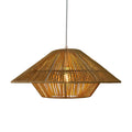Lámpara colgante campana hilos marrón claro Ø50cm - IX9182