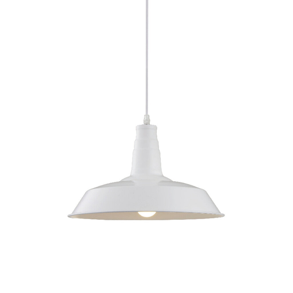 Lámpara colgante campana metálica blanca Ø36cm - IX9025