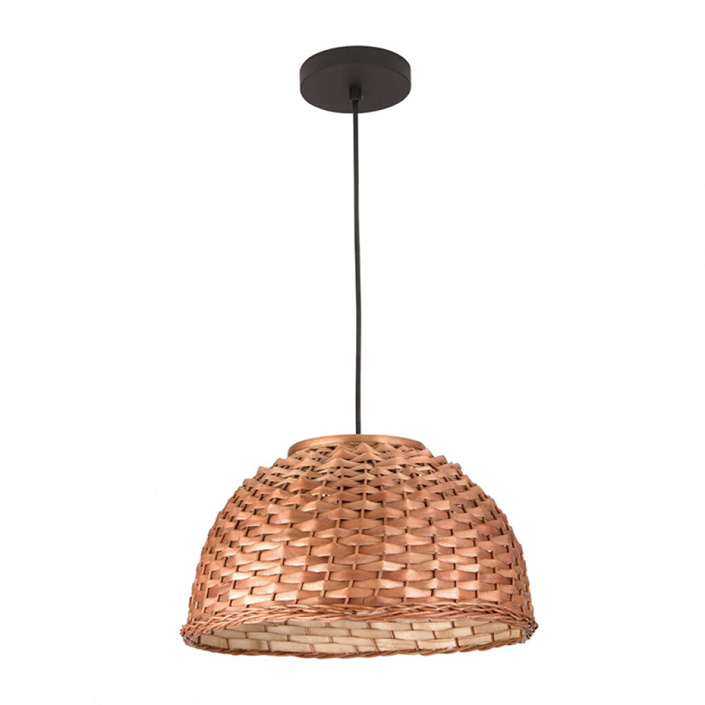 Lámpara colgante campana mimbre 1xE27 Ø350mm - BM2044