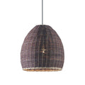 Lámpara colgante campana ratán gris E27 Ø400X410mm - IX9528
