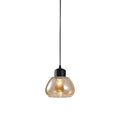 Lámpara colgante campana tulipa vidrio ámbar Ø19cm - IX9084