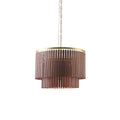 Lámpara colgante cilíndrica varilla madera 400mm 3XE27 - IX9536
