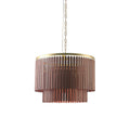 Lámpara colgante cilíndrica varilla madera 600mm 5XE27 - IX9538