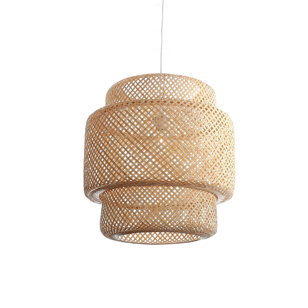 Lámpara colgante cilíndrico bambú 1xE27 Ø40cm - IX9143
