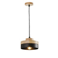 Lámpara colgante cilíndrico chato metal negro Ø18 - IX9032