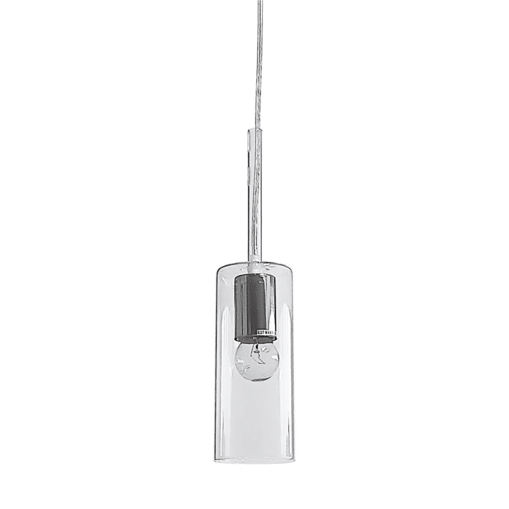Lámpara colgante cilindro vidrio transparente Ø8cm - IX9120