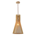 Lámpara colgante cónico c/varillas de madera Ø25cm - IX9066