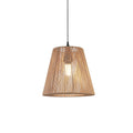 Lámpara colgante cónico campana hilos marrón Ø38cm - IX9184