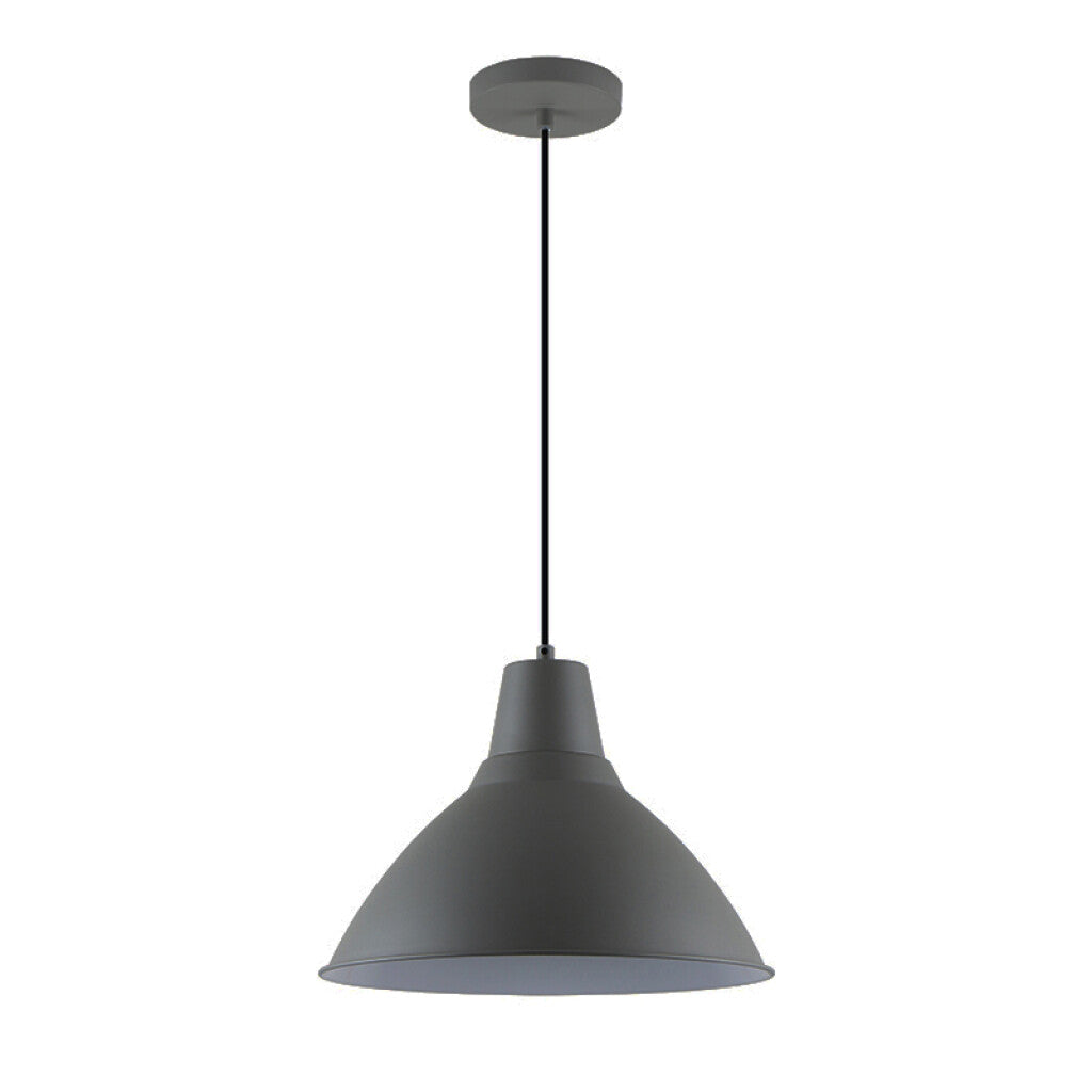 Lámpara colgante cónico campana metal gris Ø30cm - IX9021X