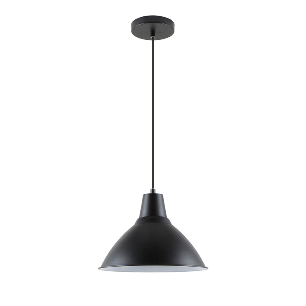 Lámpara colgante cónico campana metal negro Ø30cm - IX9021