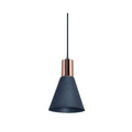 Lámpara colgante cónico negro/cobre 1XE27 Ø16cm - JU0344