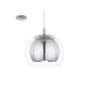 Lámpara colgante cromo vidrio transparente ROCAMAR - EG0302