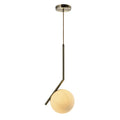 Lámpara colgante de metal y vidrio opal Ø25cm - IX9121