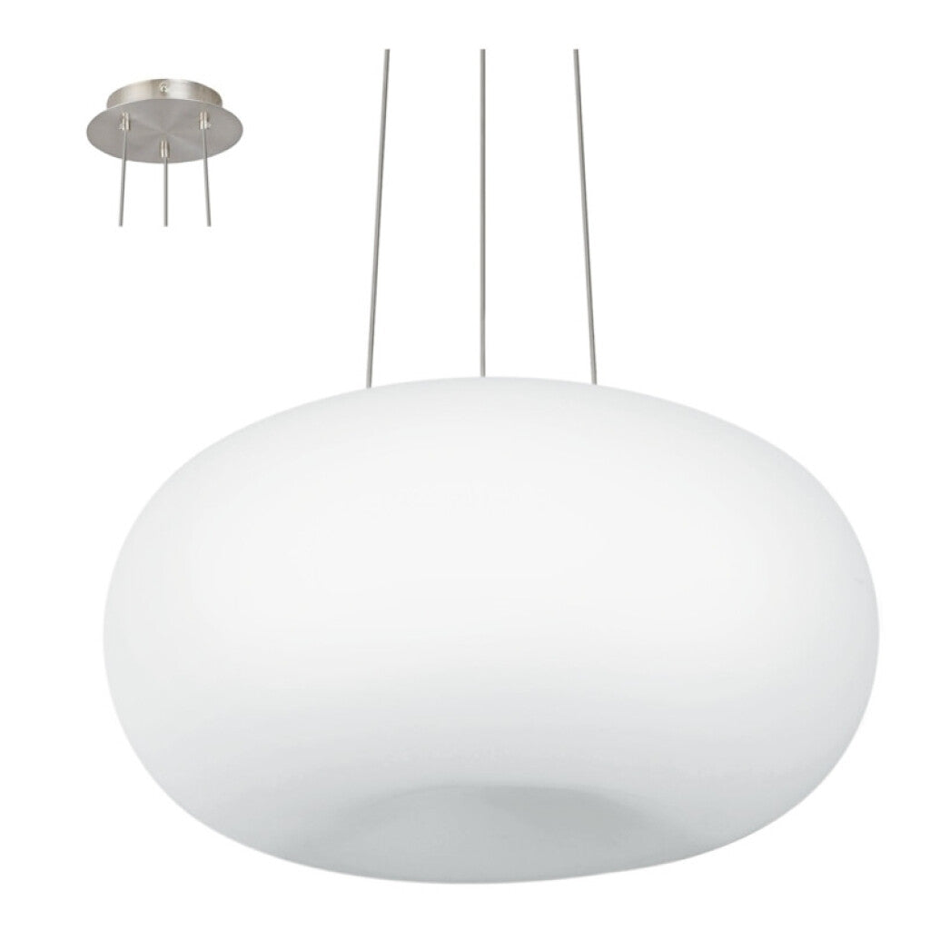 Lámpara colgante de vidrio blanco opal OPTICA - EG0284