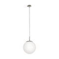 Lámpara colgante de vidrio, estr. niquelada Ø20cm - EG0143