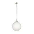 Lámpara colgante de vidrio, estructura niquelada - EG0142