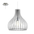 Lámpara colgante fibras/madera blanca Ø50 TINDORI - EG0262