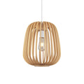 Lámpara colgante globo c/ varillas de madera Ø31cm - IX9131