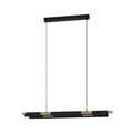 Lámpara colgante LED largo acero/madera 27W ERMUA - EG0868